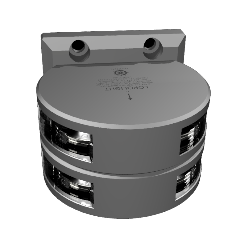 3nm Masthead, Double, silver anodized